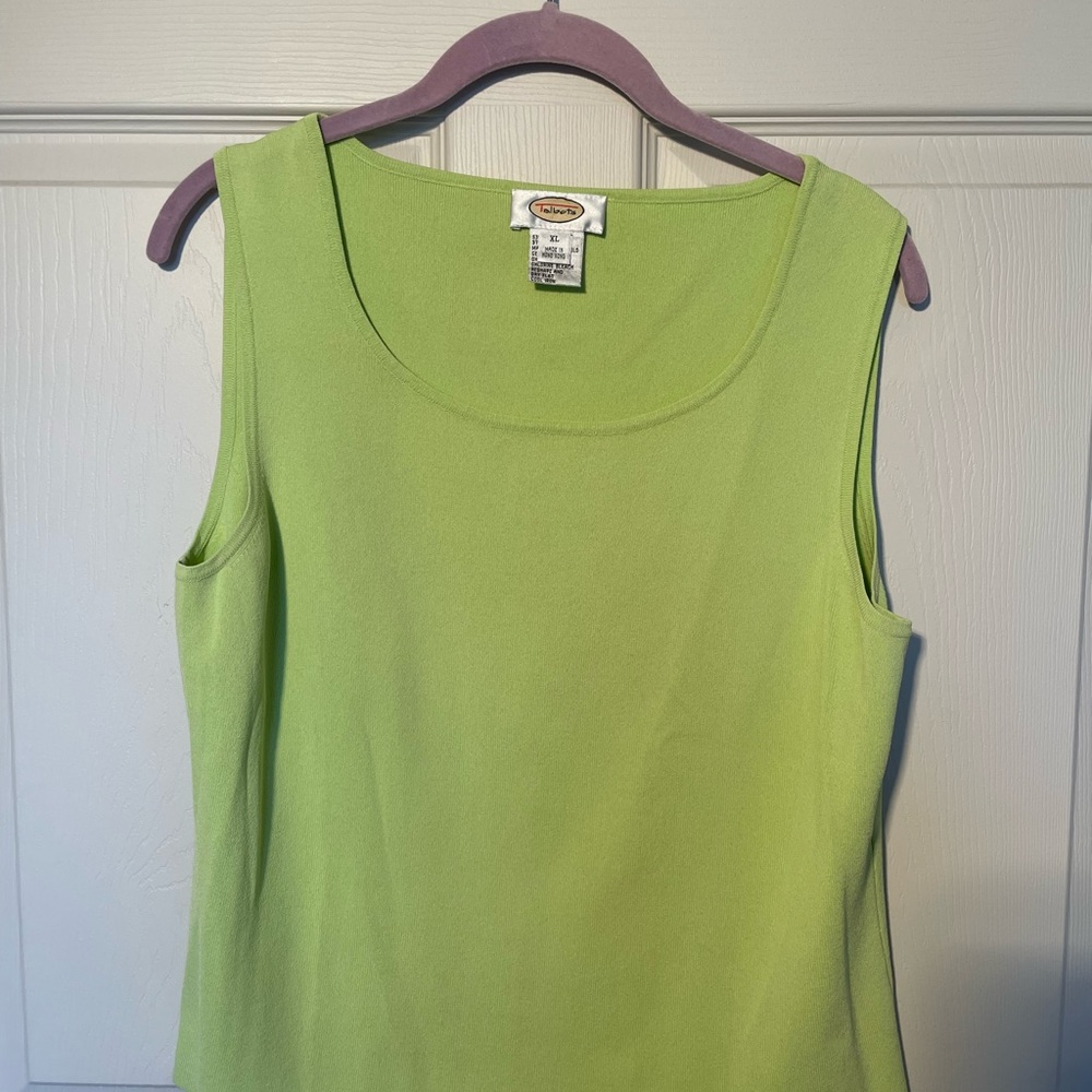Talbots sleeveless shell lime green